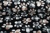 Printed Fleece Dog Paw Black