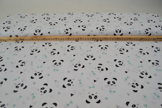 Cotton Printed Panda White