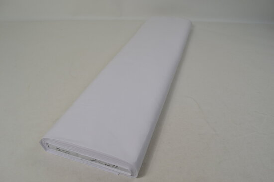 Katoen Uni Poplin Wit