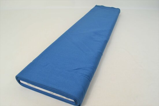 Katoen Uni Poplin Jeans Blauw