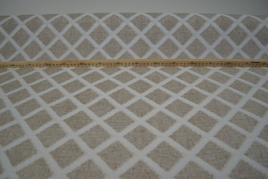 WATER-REPELLENT FABRIC Beige Grid