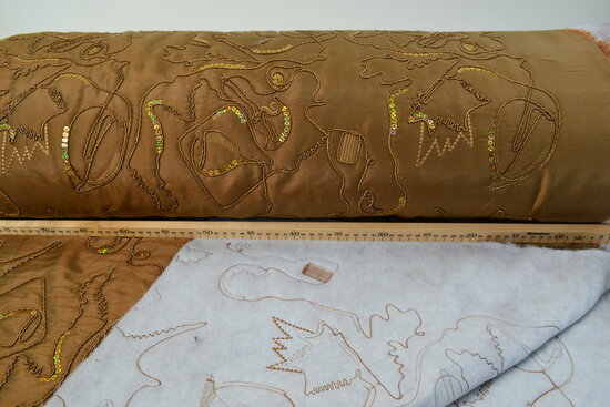 Quilted fabric Bronze
