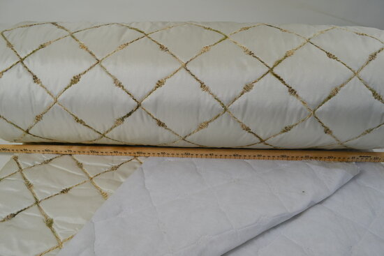 Quilted fabric Creme