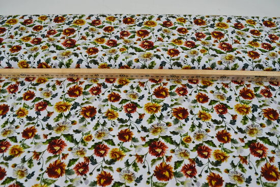 Digital Printed Cotton Flowers