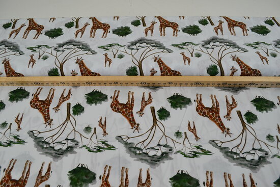 Digital Printed Cotton Giraffe