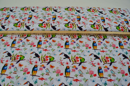 Digital Printed Cotton Parrot