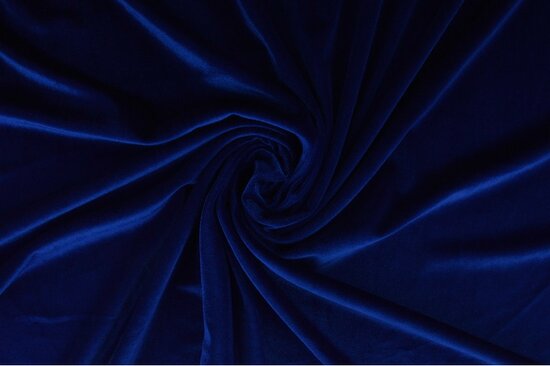 Fluweel Stretch Kobalt