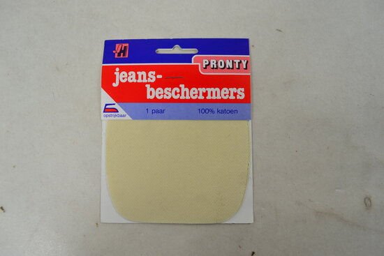 Jeans Kniestukken opstrijkbaar ecru