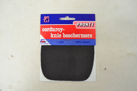 corduroy knee pads Iron on Antraciet