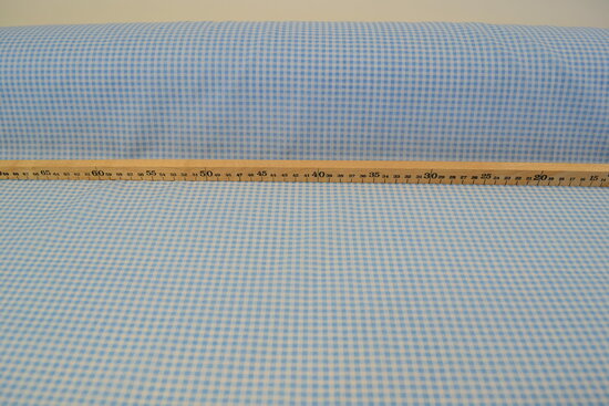 Checked fabric 0.3 cm Baby Blue