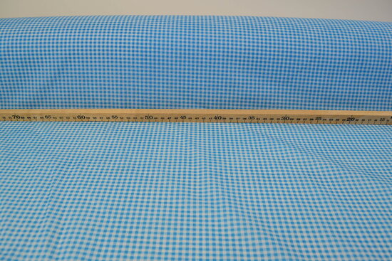 Checked fabric 0.3 cm Aqua