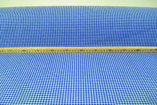 Checked fabric 0.3 cm Blue