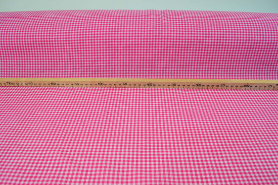 Boerenbont Ruitjes 0.3 CM Fuchsia