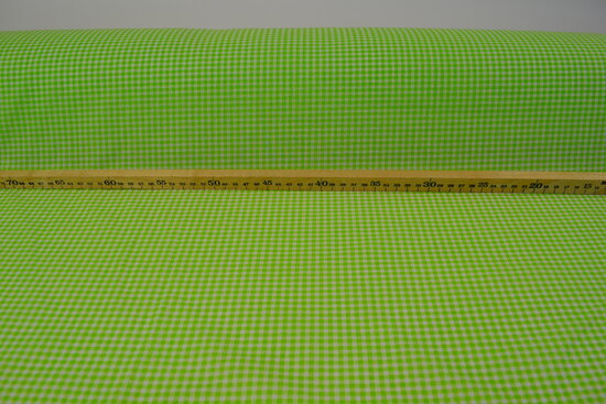Checked fabric 0.3 cm Lime