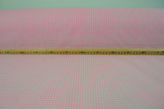 Checked fabric 0.3 cm Pink