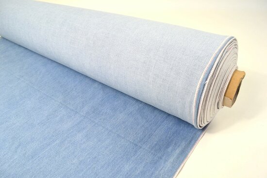 Japanse Denim Stoffen Licht Blauw