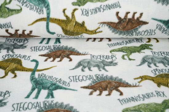 Bedrukte Fleece Dinosaurus