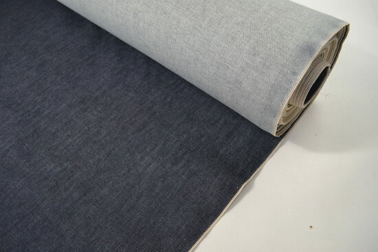 Japanse Denim Stoffen Donker Blauw Stretch