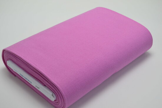 Boordstof Rib small roze