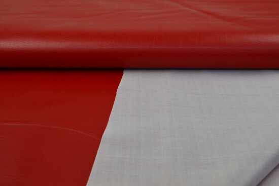 Faux Leather Fabrics Red