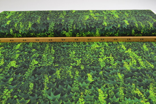 COTTON CANVAS FABRIC DIGITALLY PRINTED Leaves
