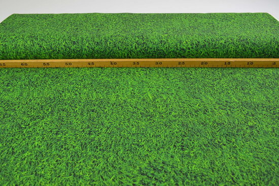 Cotton Canvas Fabric Digitally Printed Grass