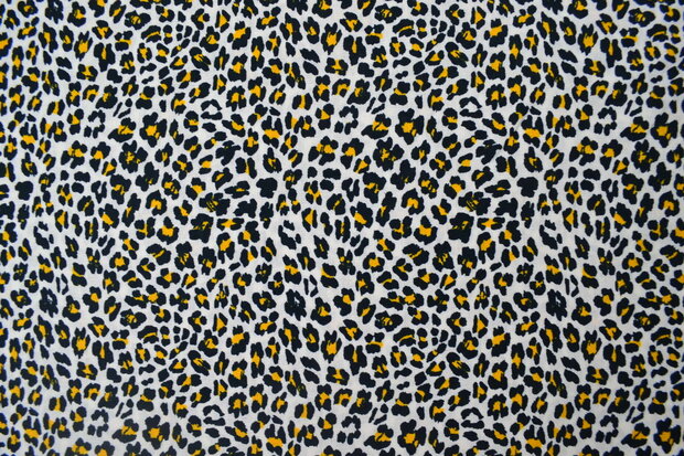 Cotton Printed Panther Yellow