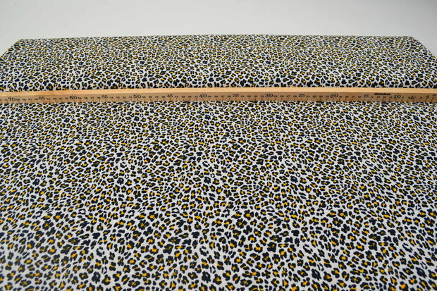 Cotton Printed Panther Yellow