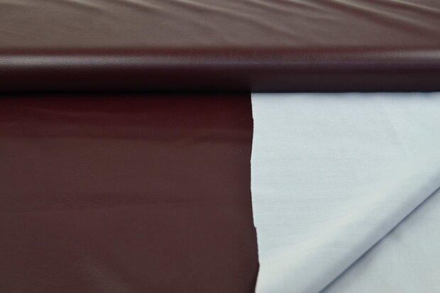 Faux Leather Fabrics Brown Red