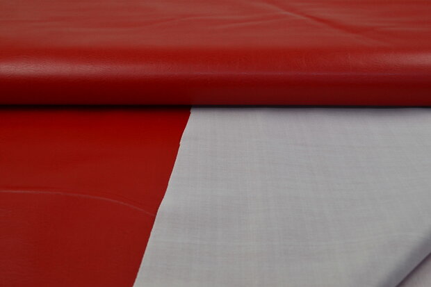 Faux Leather Fabrics Red